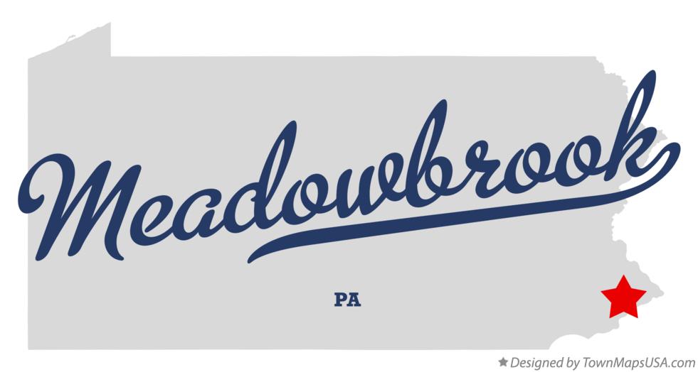 Map of Meadowbrook Pennsylvania PA