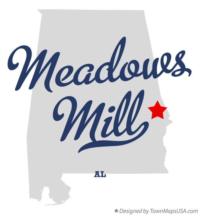 Map of Meadows Mill Alabama AL