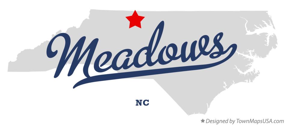 Map of Meadows North Carolina NC