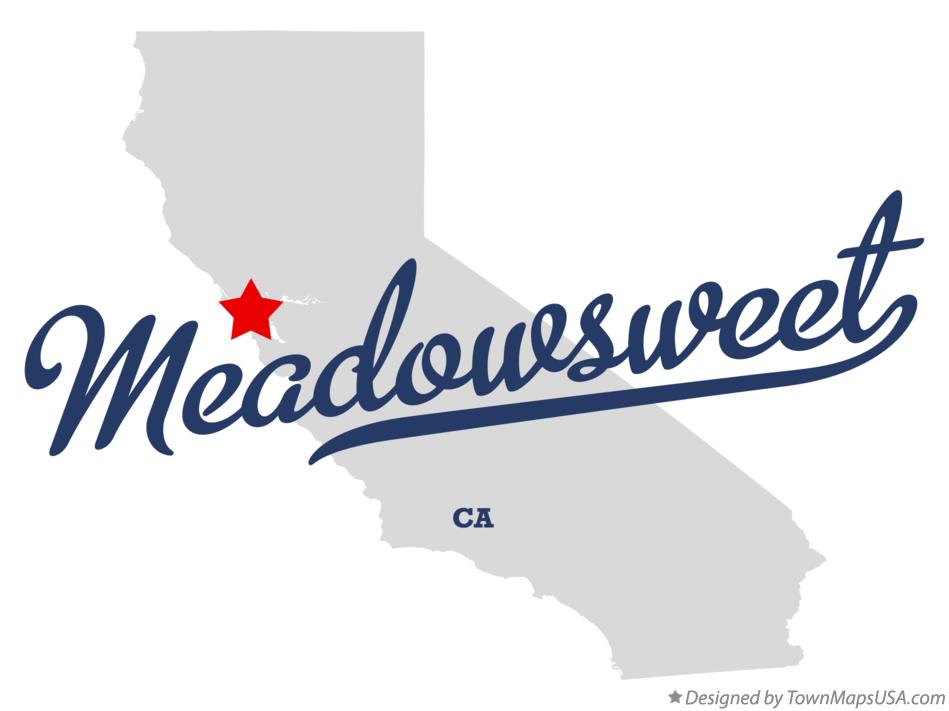 Map of Meadowsweet California CA