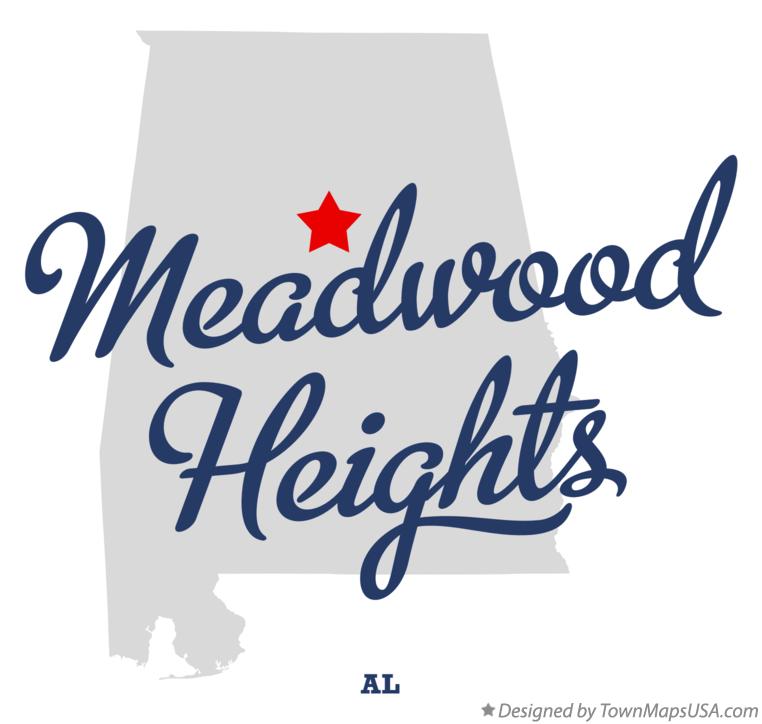 Map of Meadwood Heights Alabama AL