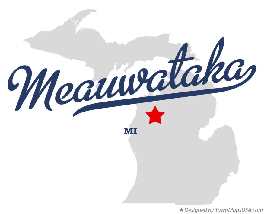 Map of Meauwataka Michigan MI