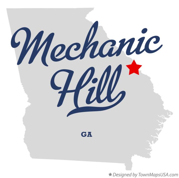 Map of Mechanic Hill Georgia GA