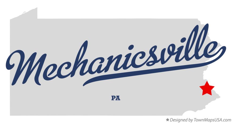 Map of Mechanicsville Pennsylvania PA