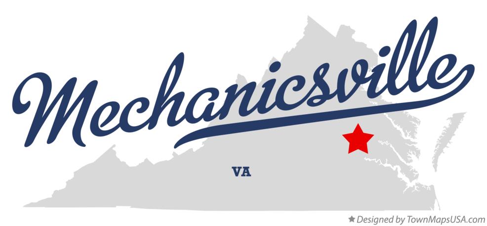 Map of Mechanicsville Virginia VA