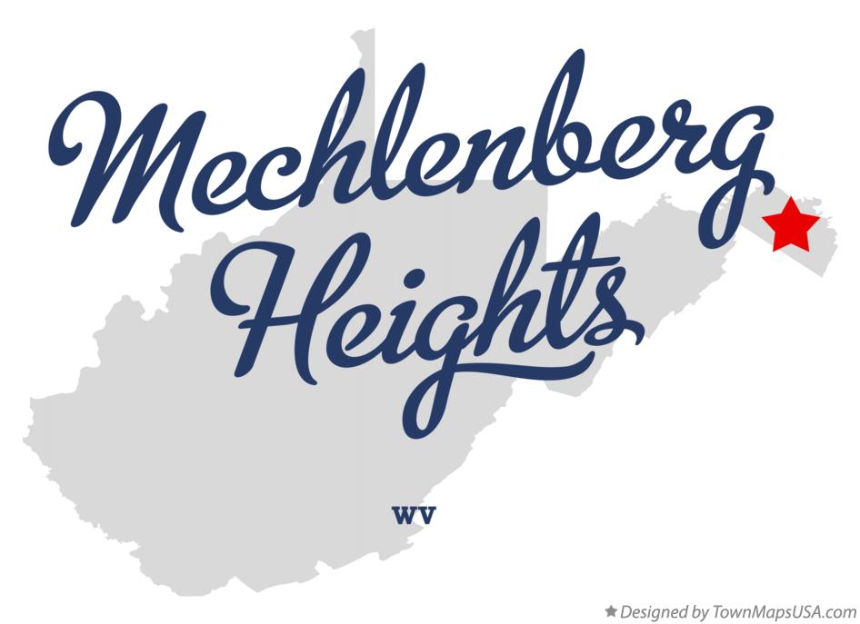 Map of Mechlenberg Heights West Virginia WV
