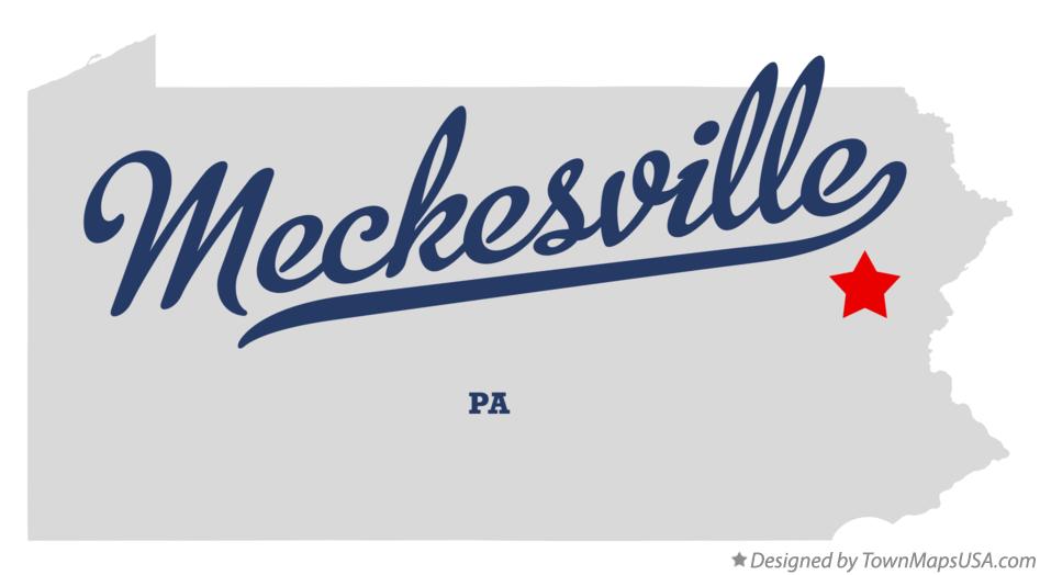 Map of Meckesville Pennsylvania PA