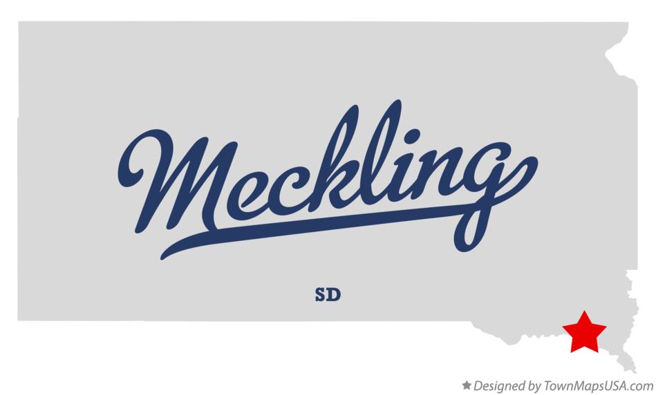 Map of Meckling South Dakota SD