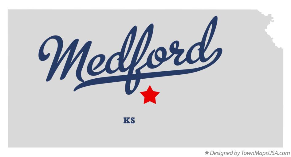 Map of Medford Kansas KS