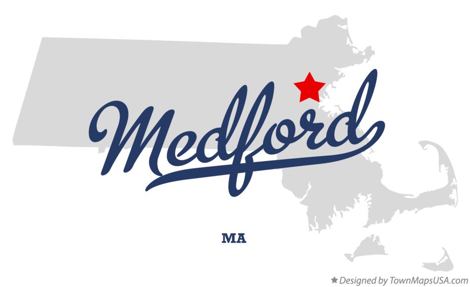 Map of Medford Massachusetts MA