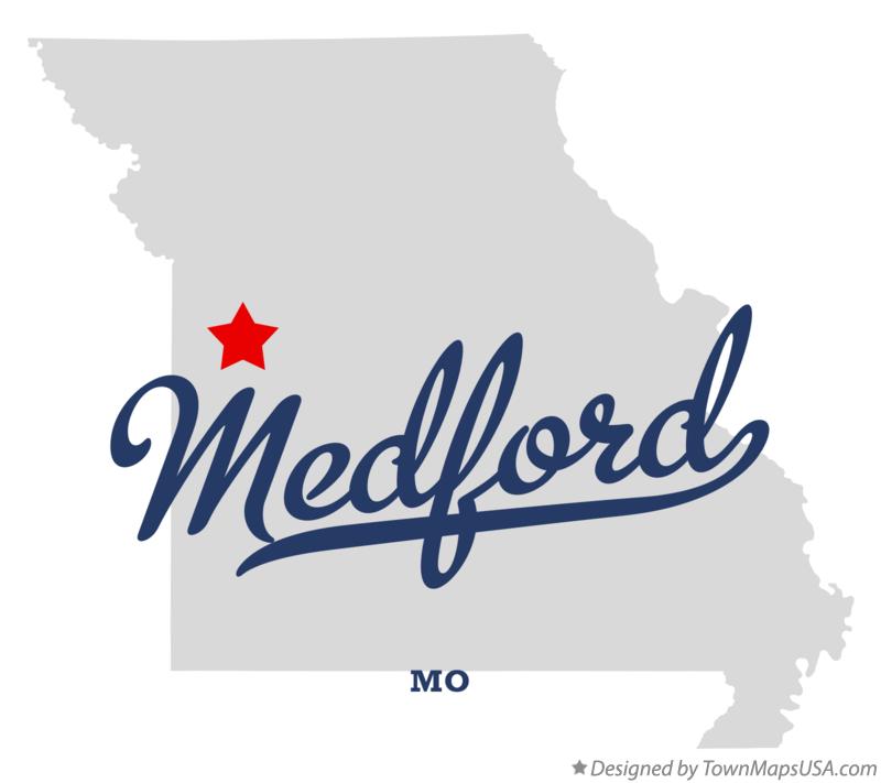 Map of Medford Missouri MO