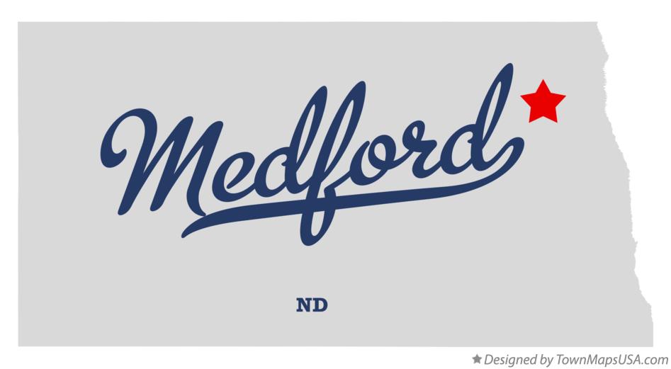 Map of Medford North Dakota ND
