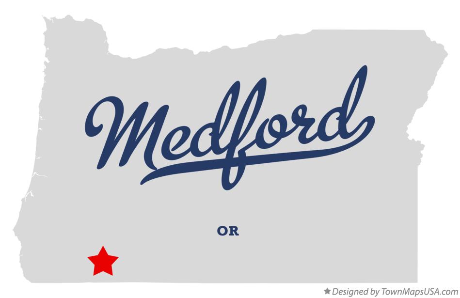 Map of Medford Oregon OR