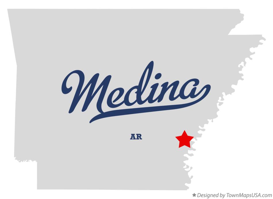 Map of Medina Arkansas AR