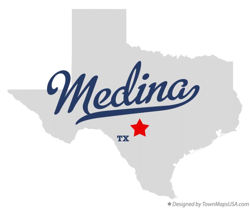 Map of Medina Texas TX