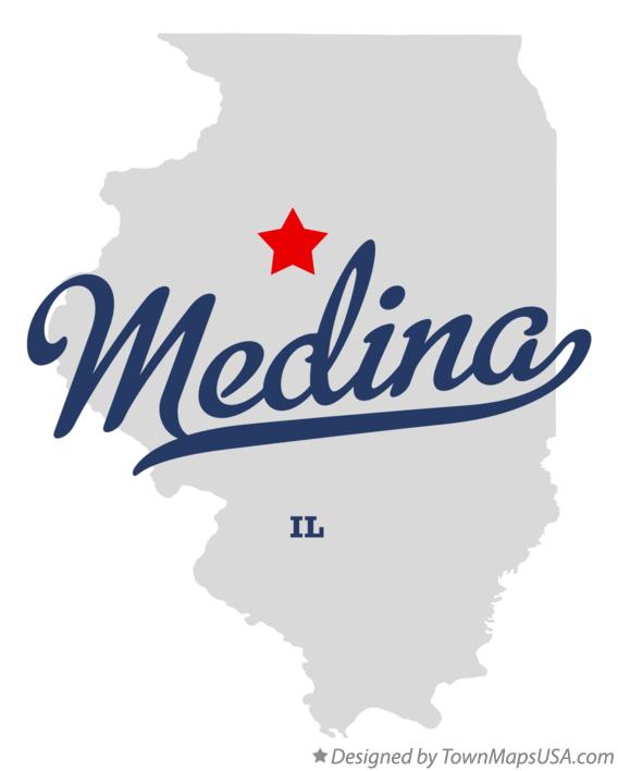 Map of Medina Illinois IL