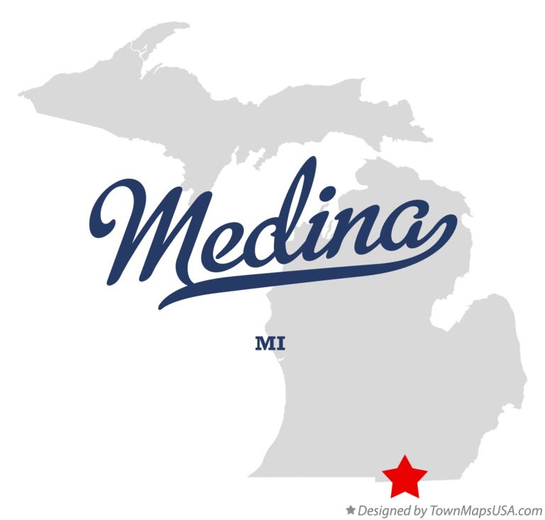 Map of Medina Michigan MI