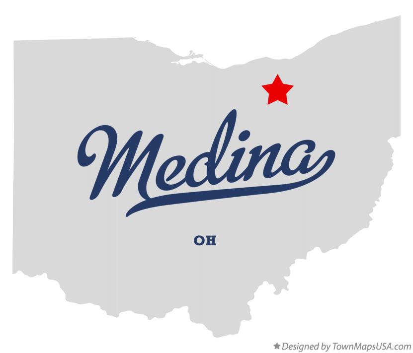 Map of Medina Ohio OH