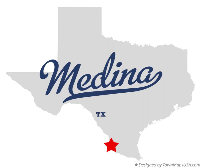 Map of Medina Texas TX
