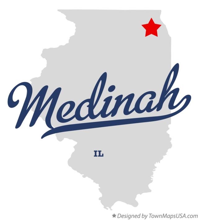 Map of Medinah Illinois IL