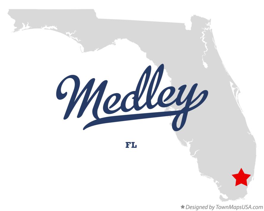 Map of Medley Florida FL