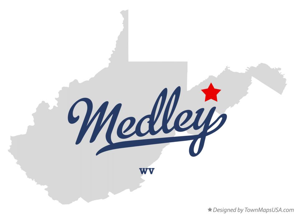 Map of Medley West Virginia WV