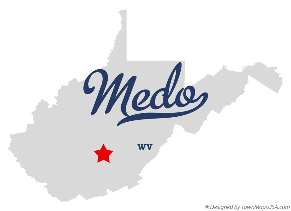 Map of Medo West Virginia WV