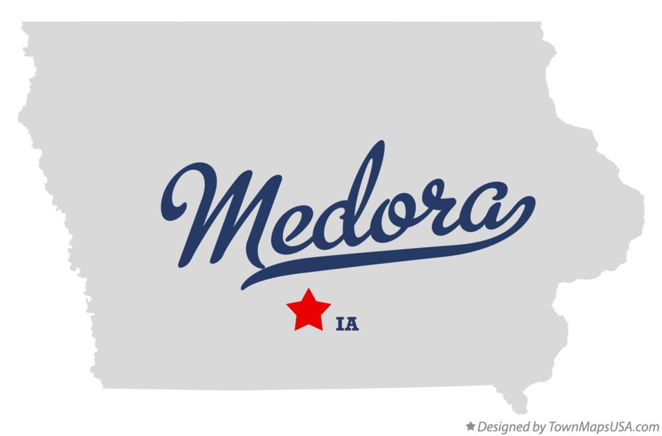 Map of Medora Iowa IA