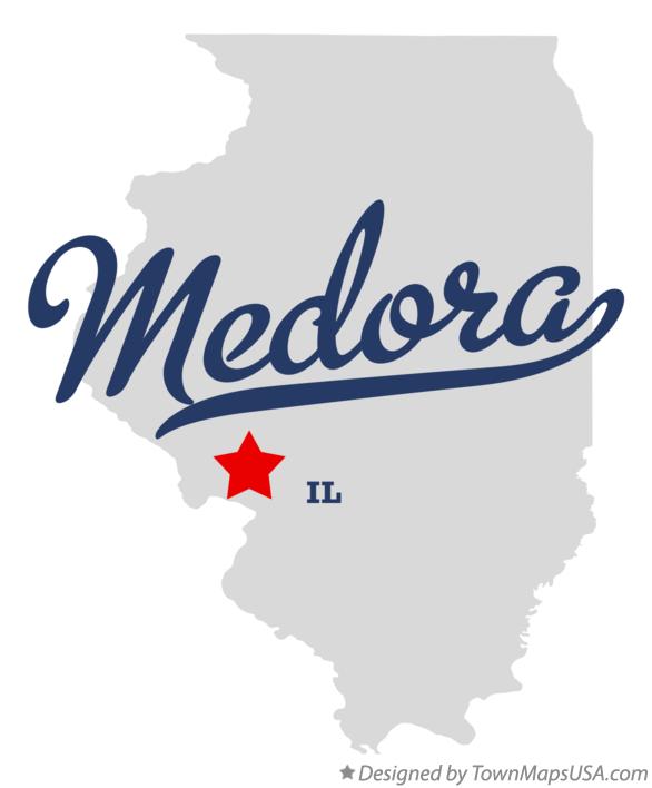 Map of Medora Illinois IL