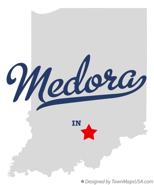 Map of Medora Indiana IN