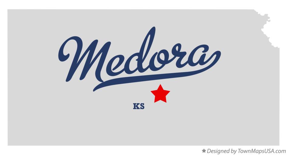 Map of Medora Kansas KS