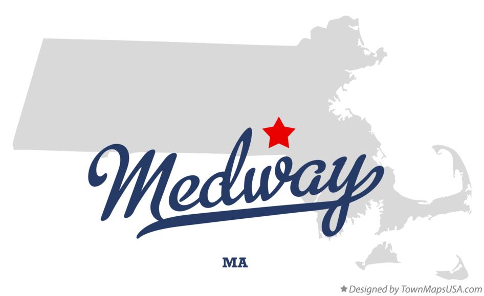Map of Medway Massachusetts MA