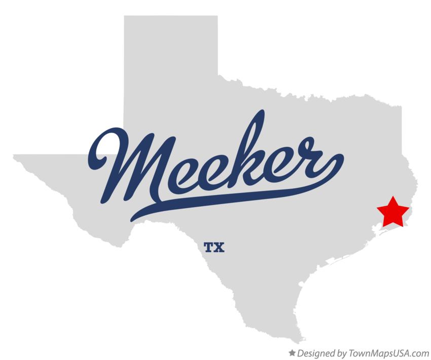 Map of Meeker Texas TX