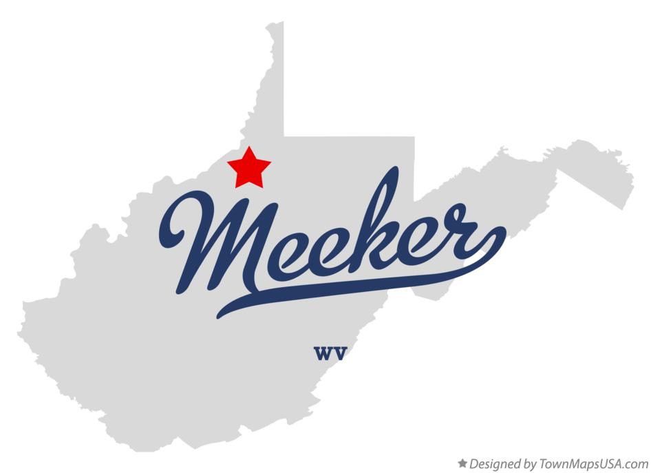 Map of Meeker West Virginia WV