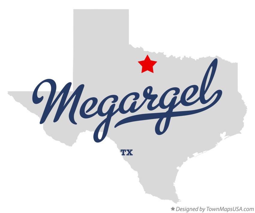 Map of Megargel Texas TX