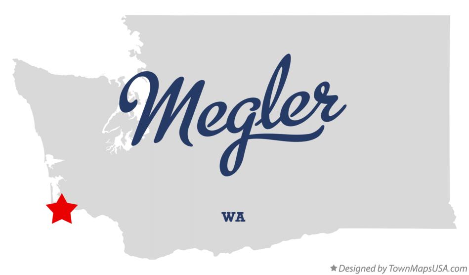 Map of Megler Washington WA