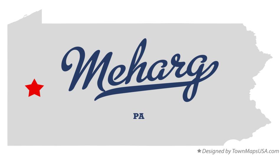 Map of Meharg Pennsylvania PA