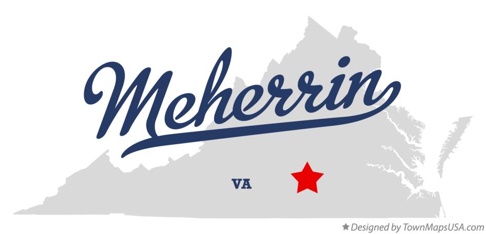 Map of Meherrin Virginia VA