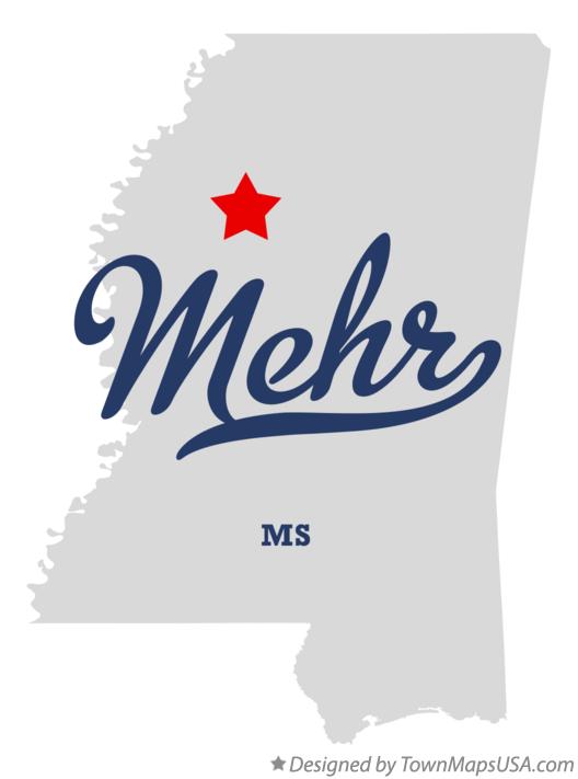 Map of Mehr Mississippi MS