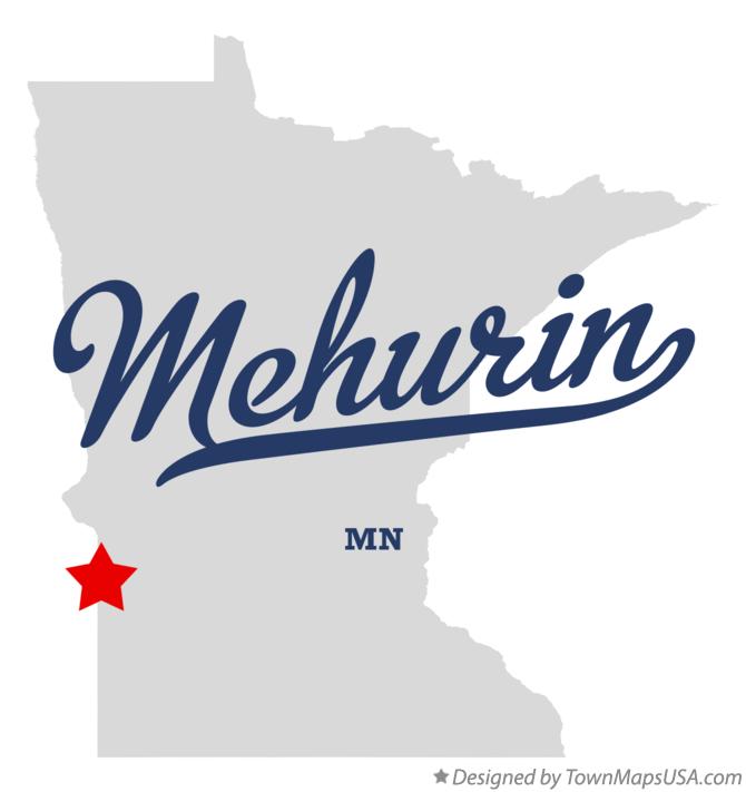 Map of Mehurin Minnesota MN