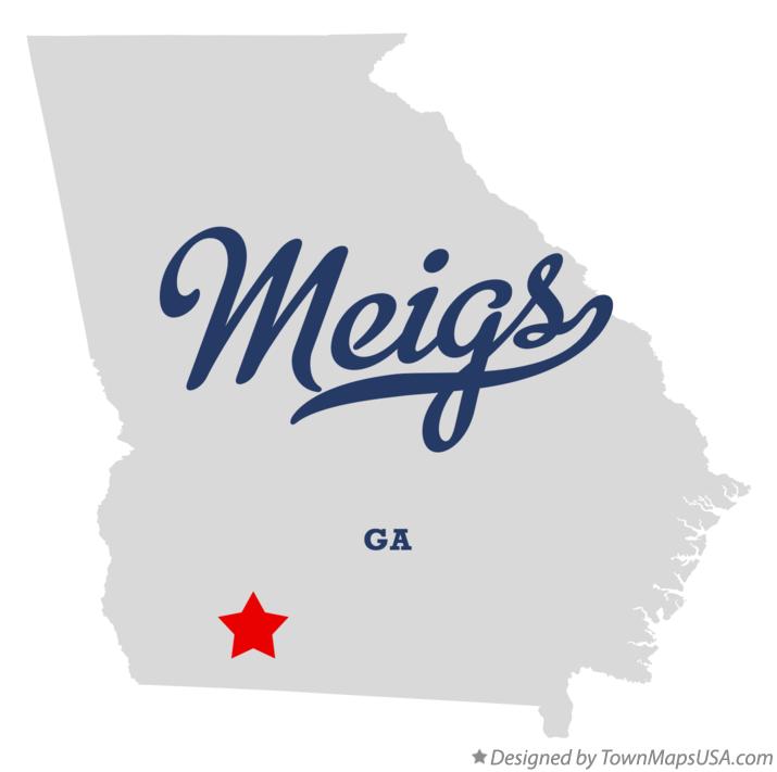 Map of Meigs Georgia GA
