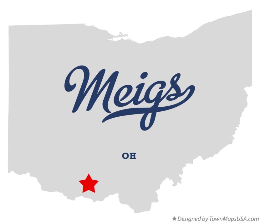 Map of Meigs Ohio OH
