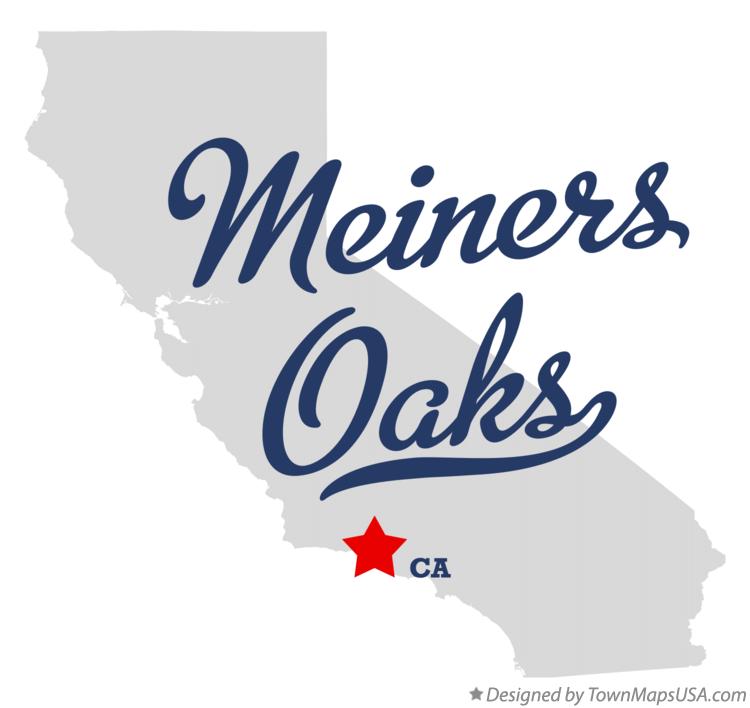 Map of Meiners Oaks California CA