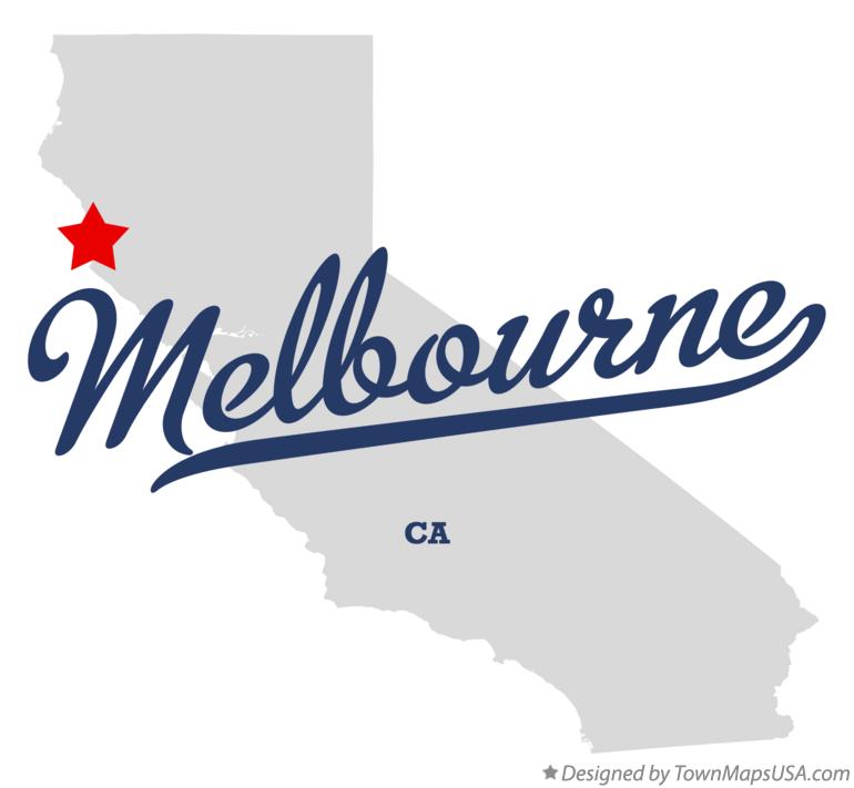 Map of Melbourne California CA