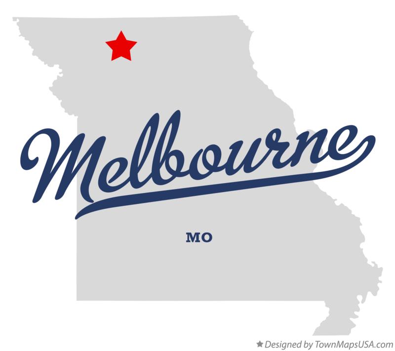 Map of Melbourne Missouri MO