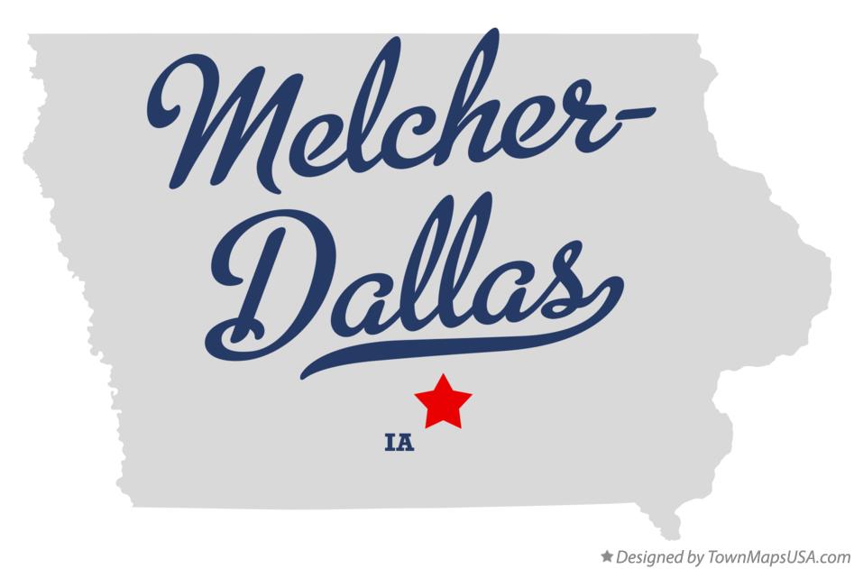 Map of Melcher-Dallas Iowa IA