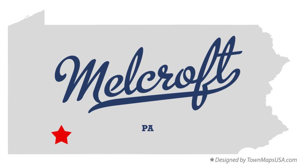 Map of Melcroft Pennsylvania PA