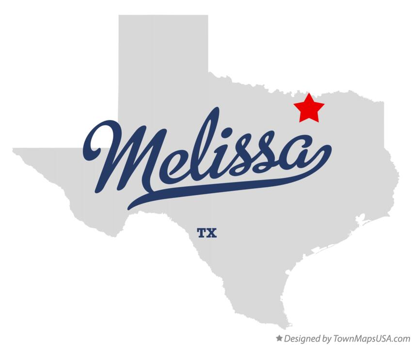 Map of Melissa Texas TX
