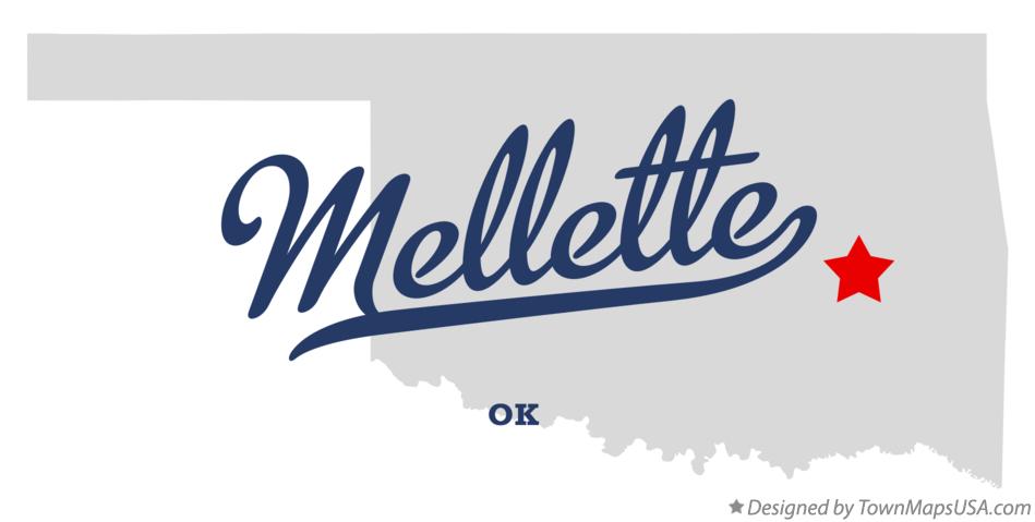 Map of Mellette Oklahoma OK