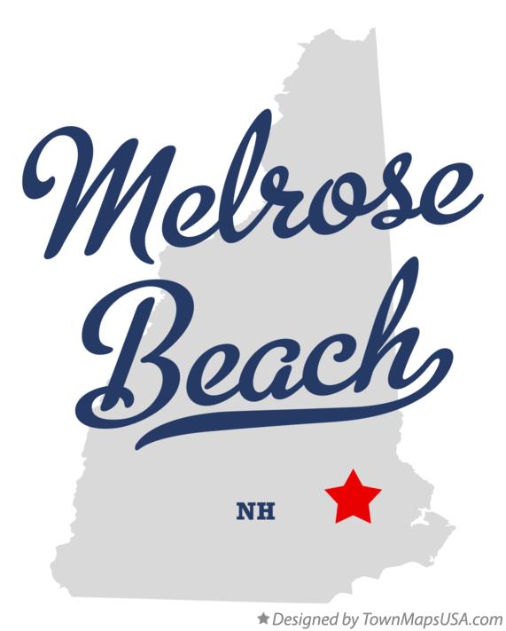 Map of Melrose Beach New Hampshire NH
